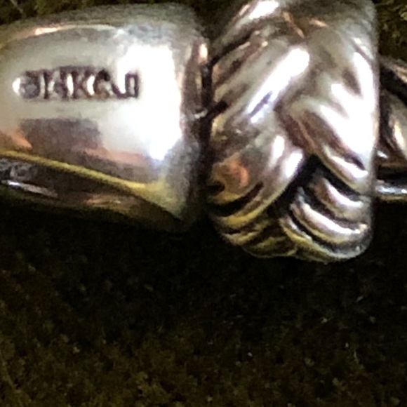 Andrea Candella Sterling and 14k gold large heart necklace. - Picture 14 of 15